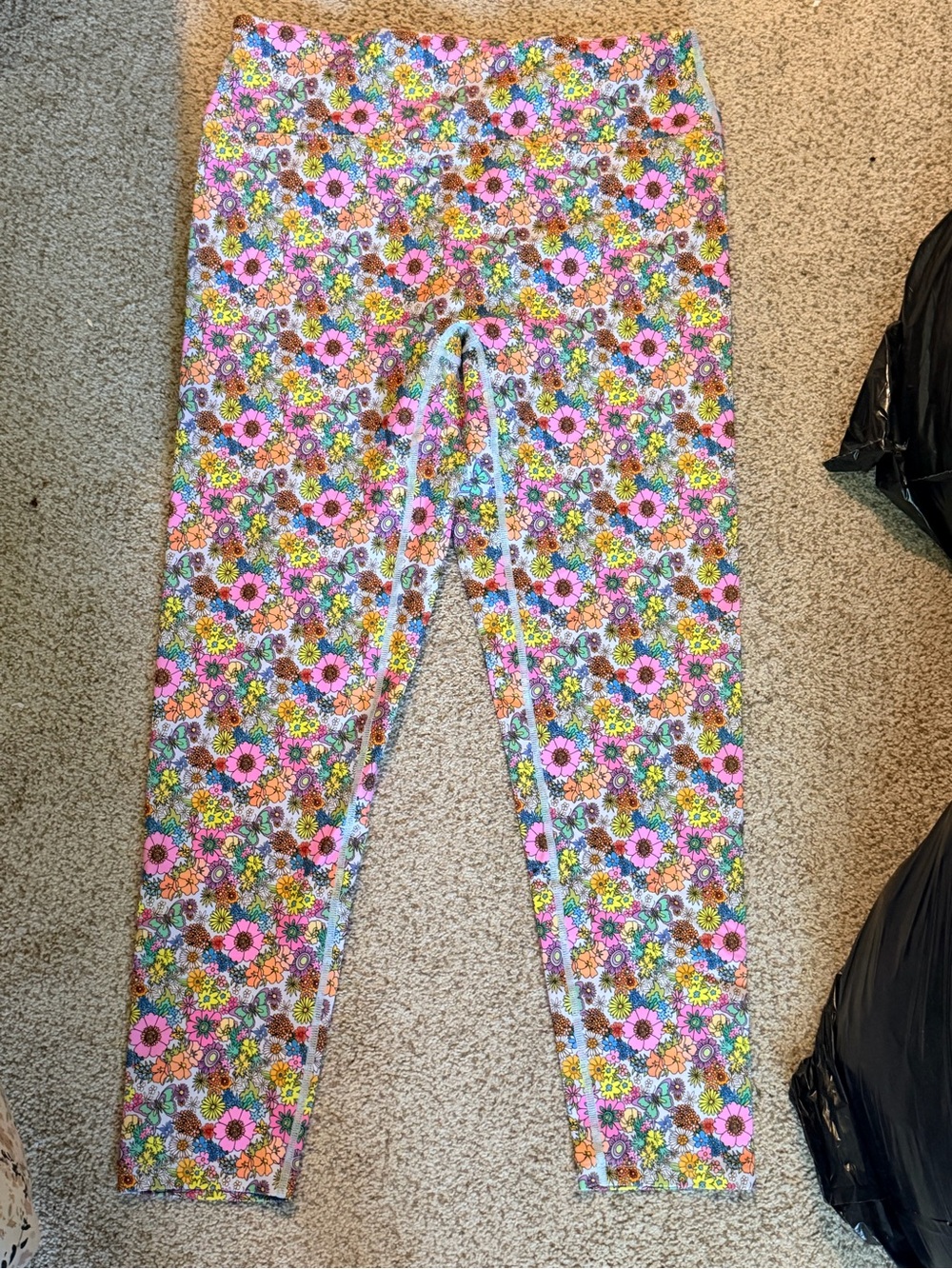 Floral Print Women's Leggings in Pink & Multi